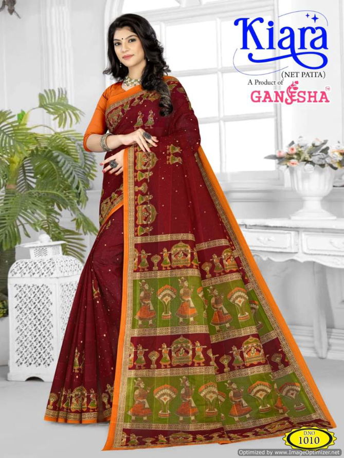 Kiara Vol 1 By Ganesha Heavy Cotton Printed Sarees Wholesale Suppliers In Mumbai